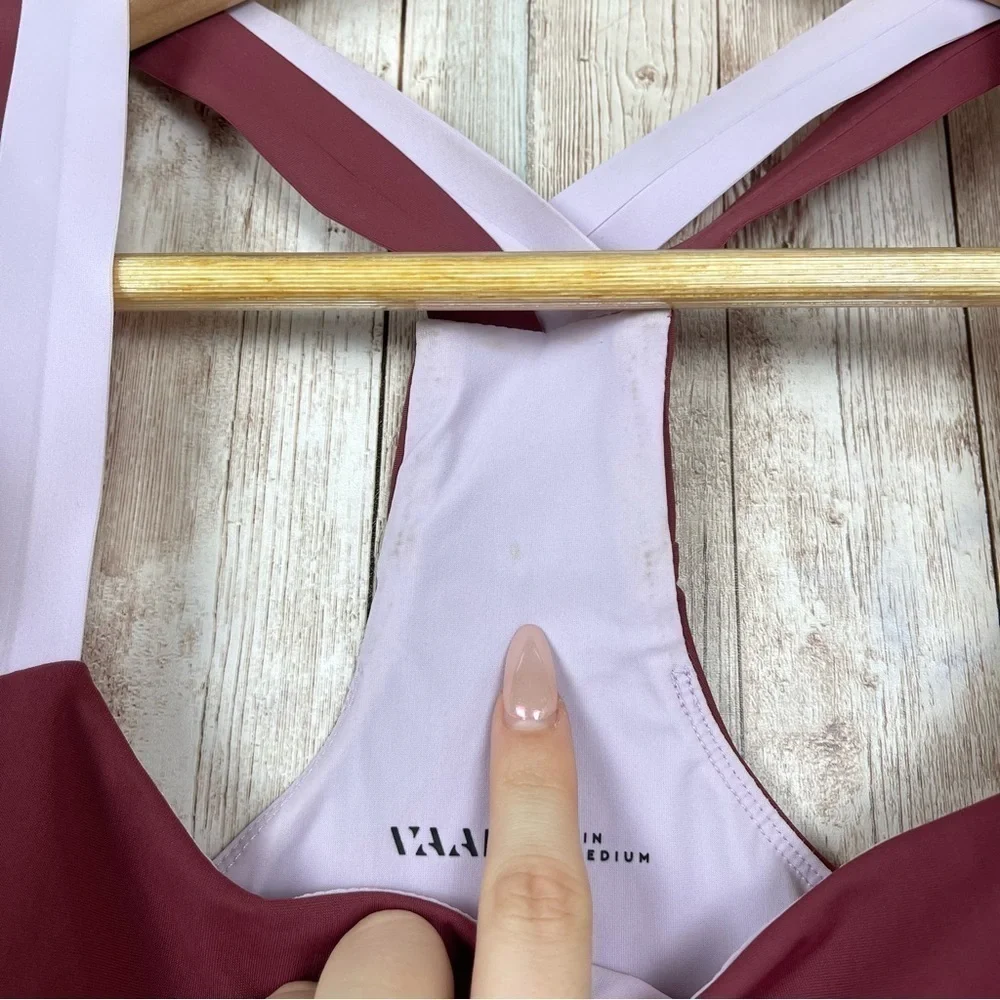 Vaara Wine Two Tone Sports Bra Size‎ Medium Women